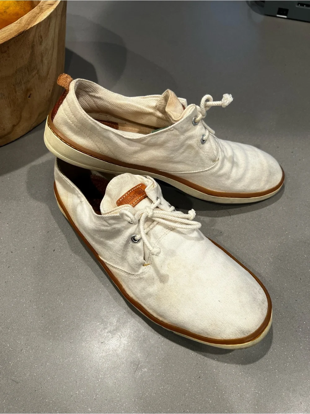Men's Timberland Canvas Lace-Up Boat Shoes